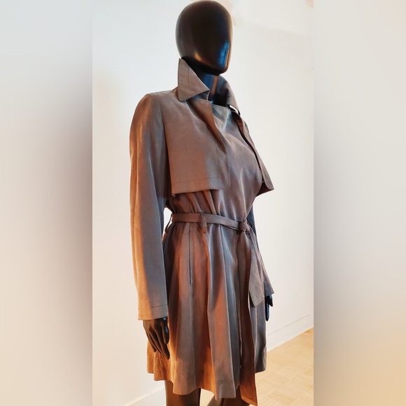 Club Monaco Belted Trench Coat Raincoat Overcoat (Hat Excluded) New - Picture 6 of 15